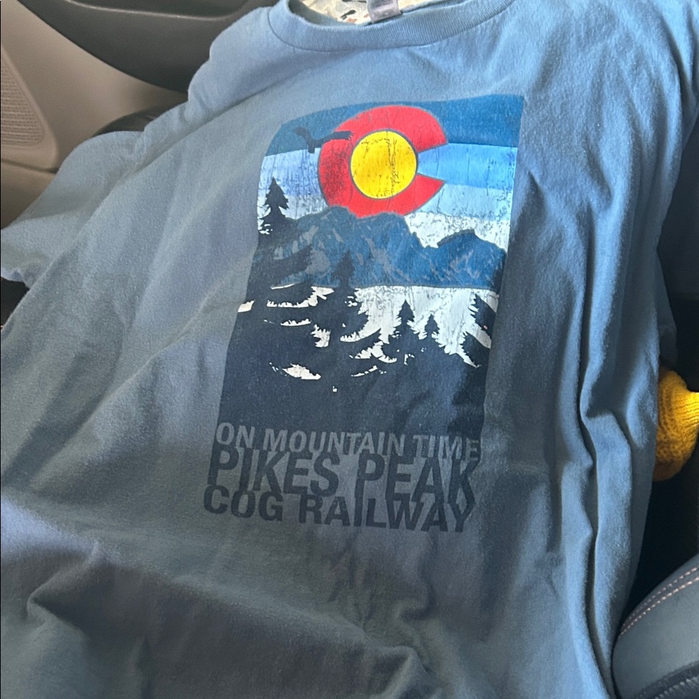 Gildan Heavy Cotton Sky Blue Tee - Picture 1 of 3